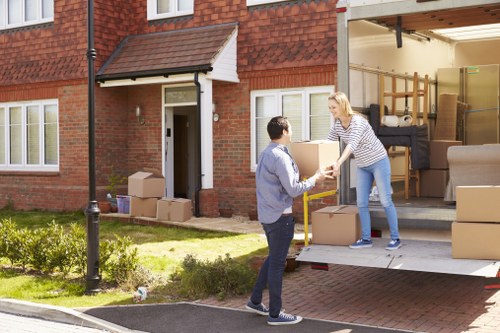 Removal company team handling a home move in Merton