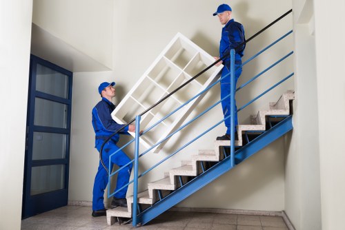 Commercial removals team supporting an office relocation in Merton