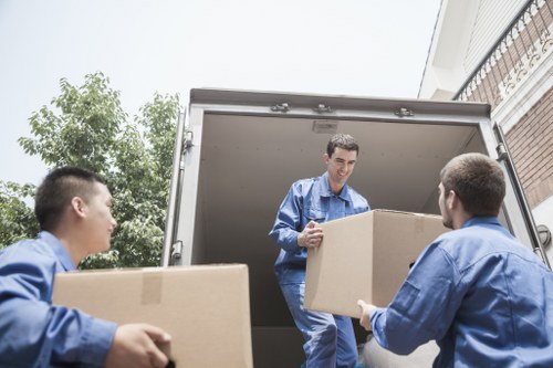 A removals van serving a flat move in Wimbledon and surrounding Merton areas
