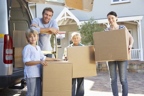 Local removals van loaded for a move in Merton