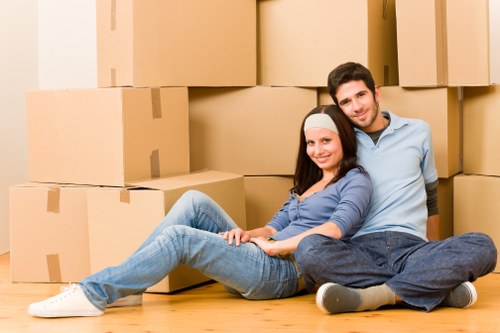 Local commercial move with careful loading in a Merton street
