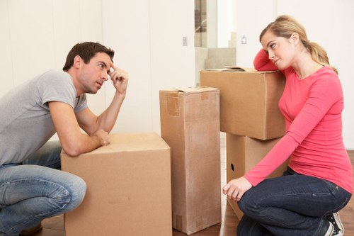 Packing and wrapping household items for removals in Merton
