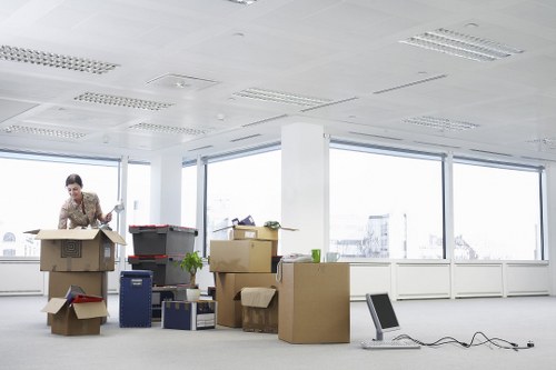 Office furniture removal service for a business in Merton